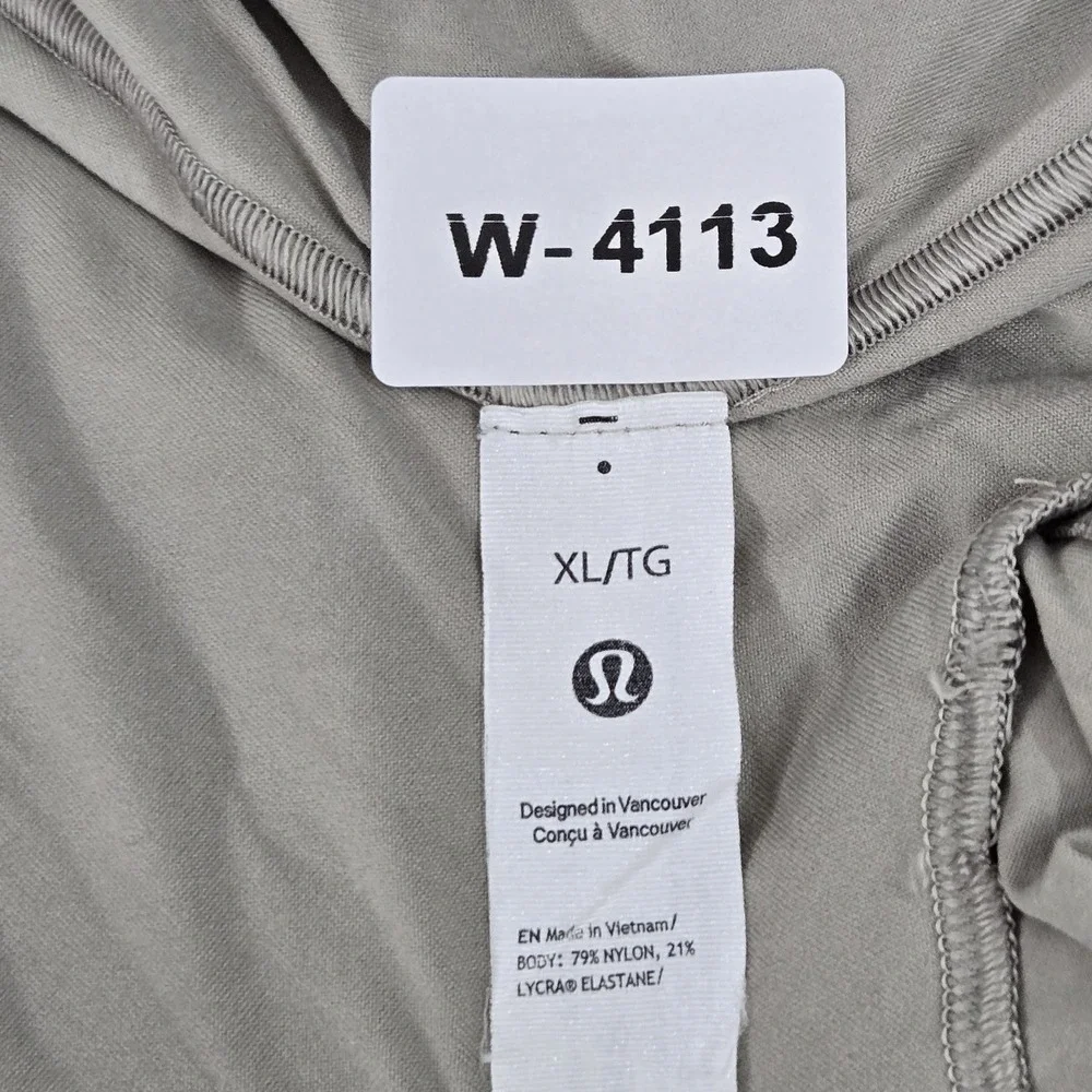 Lululemon Women Bodysuit XL Beige Wundermost Ultra Soft Nulu Scoop Neck READ